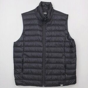 REI Co-op Vest Mens Large Black Down Puffer Quilted Full Zip‎ Insulated Outdoor